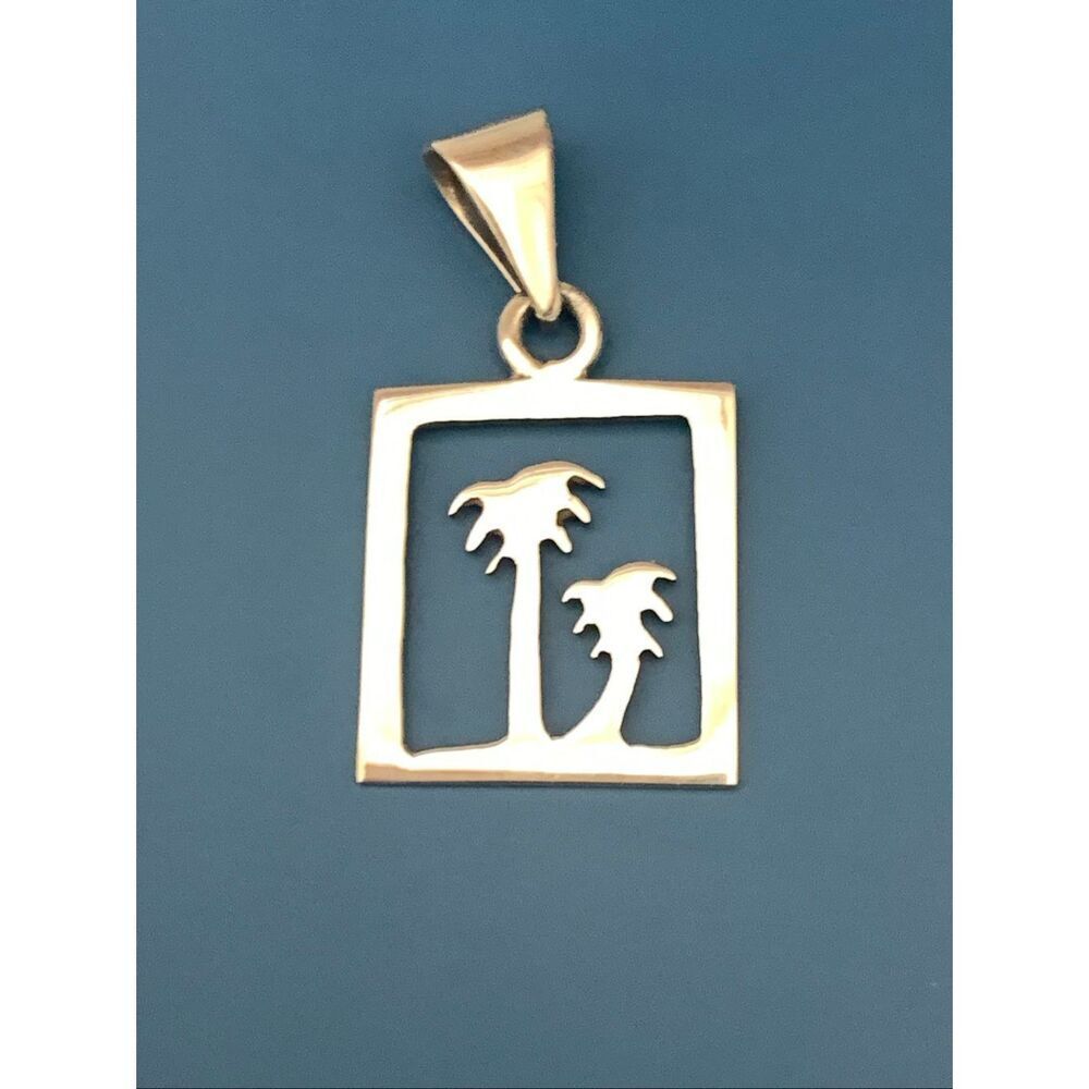 .925 Palm Trees Sterling Silver Pendant #florida #palm trees #beach #coastal